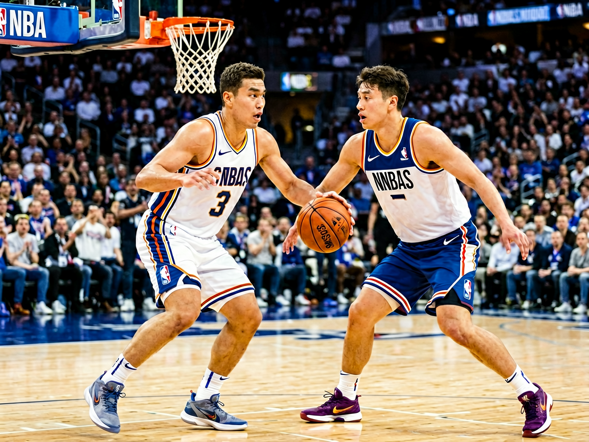 NBA篮球比赛精彩瞬间，职业联赛对抗场面